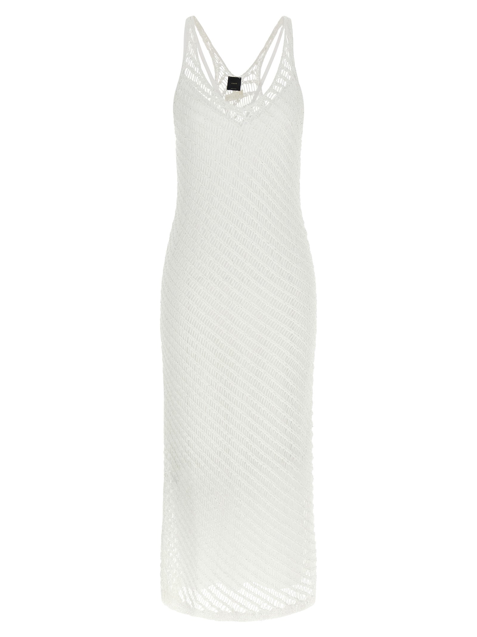 White Polyester Long Dress