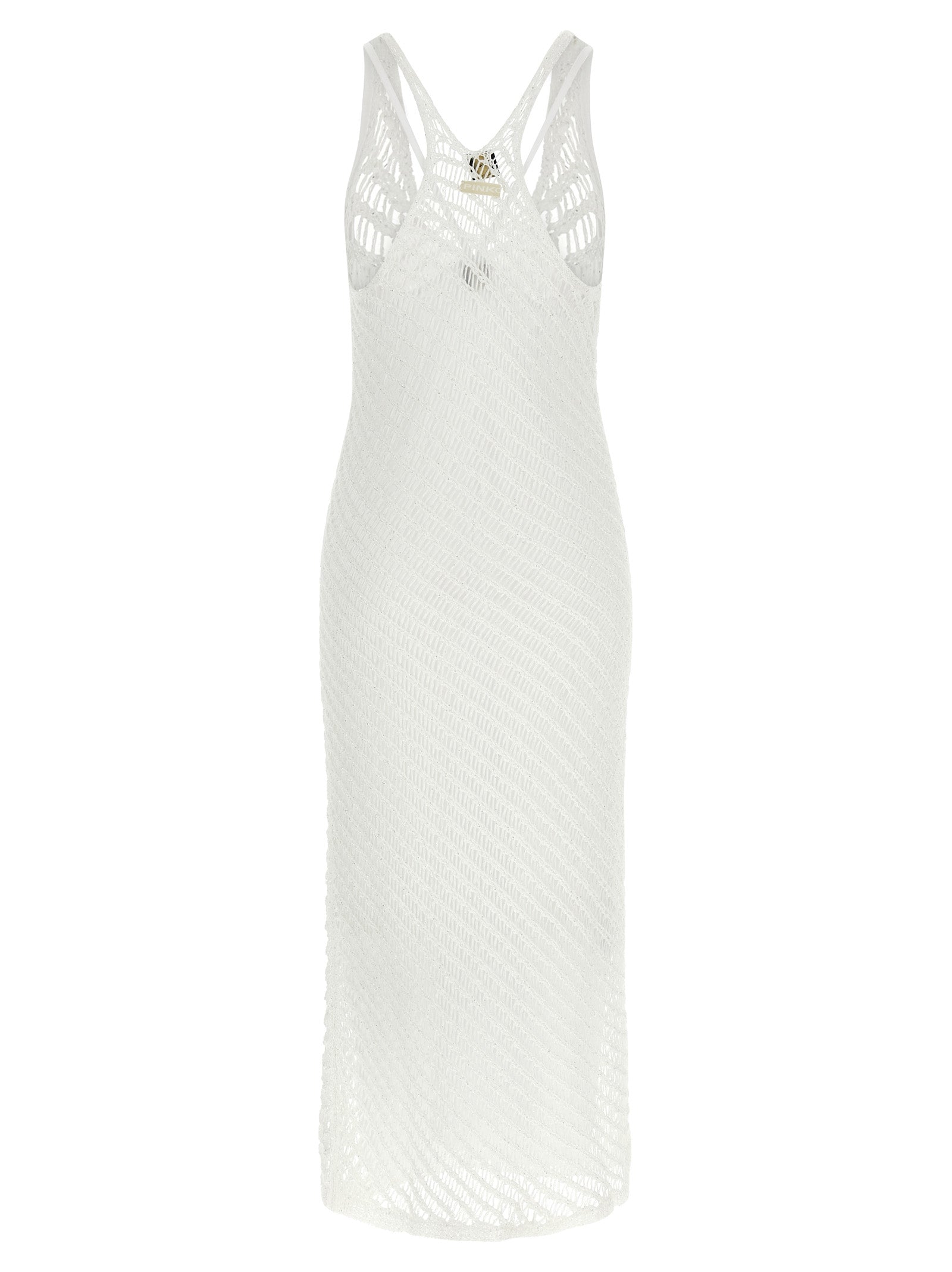 White Polyester Long Dress