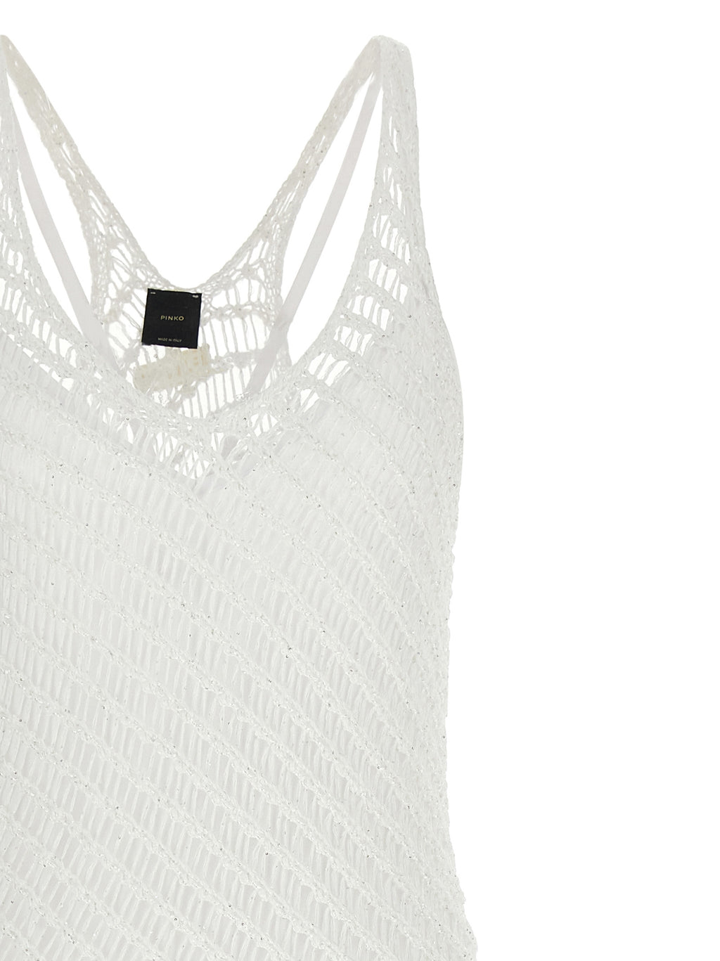 White Polyester Long Dress