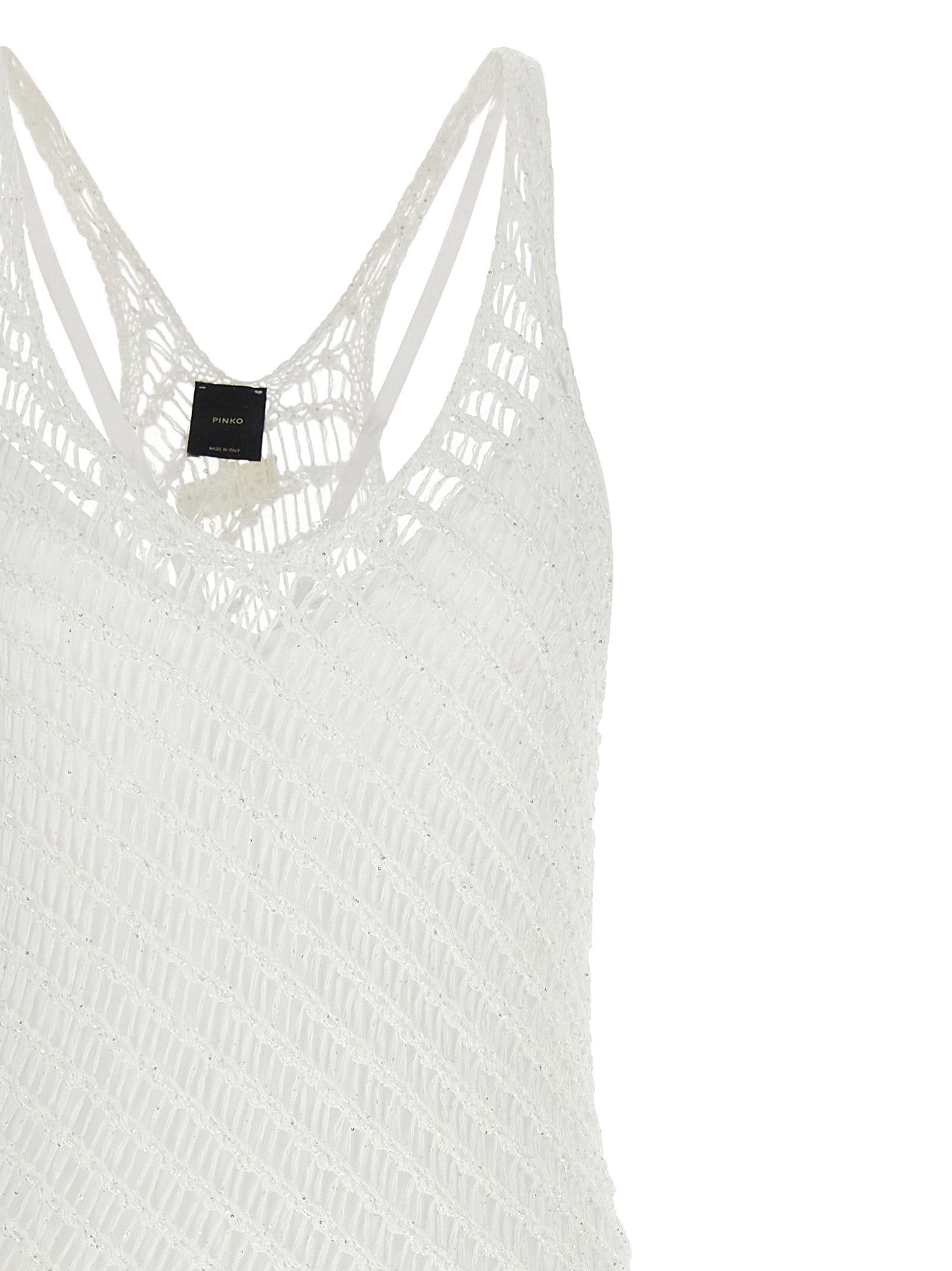 White Polyester Long Dress