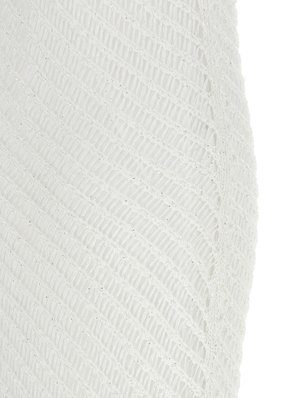 White Polyester Long Dress