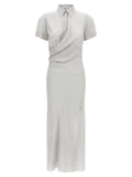 Multicolor Silk Long Dress