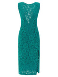 Bicolor Cotton Midi Dress