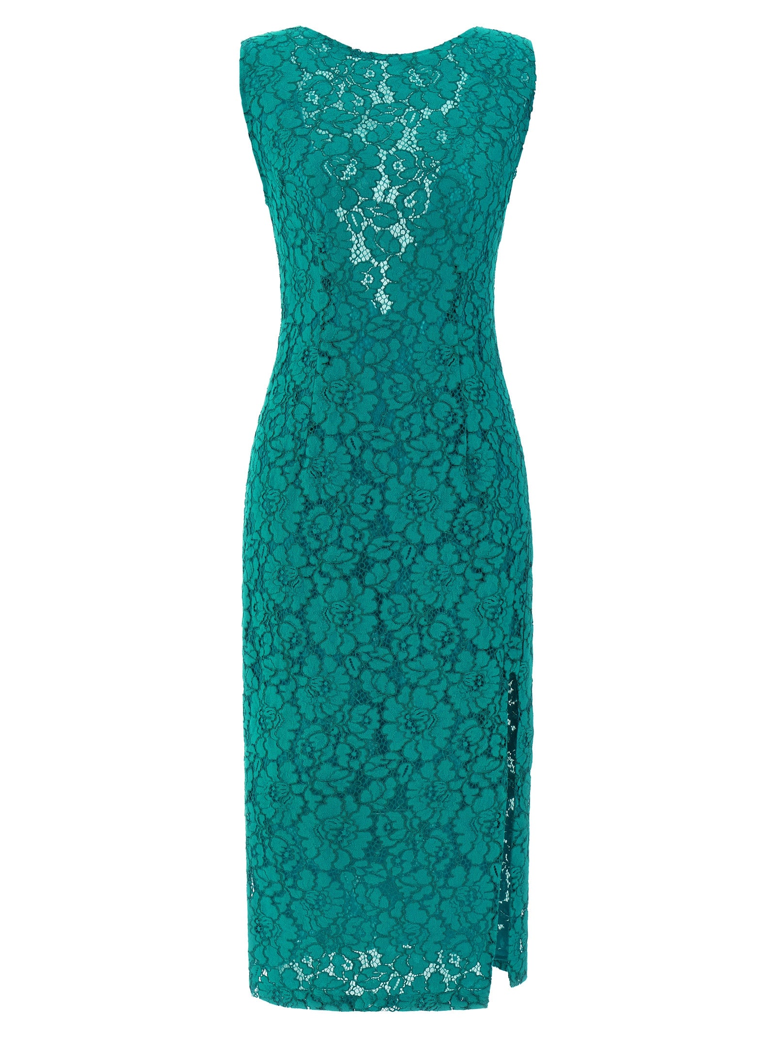 Bicolor Cotton Midi Dress