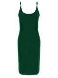 Bicolor Viscose Midi Dress