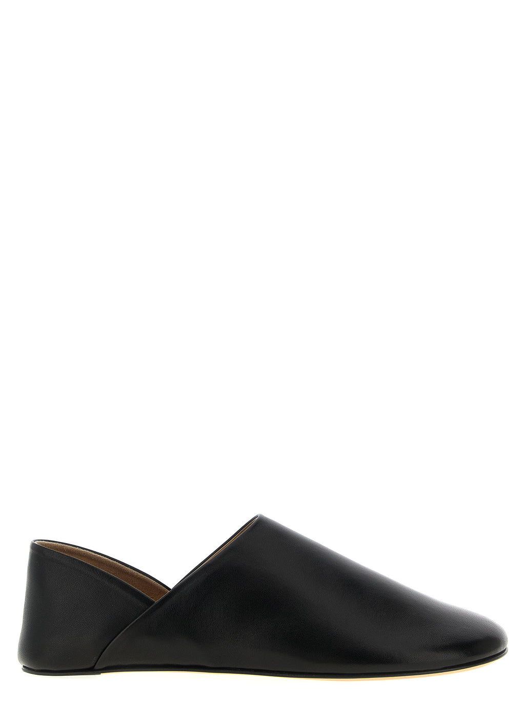 Black Lamb Leather Mules