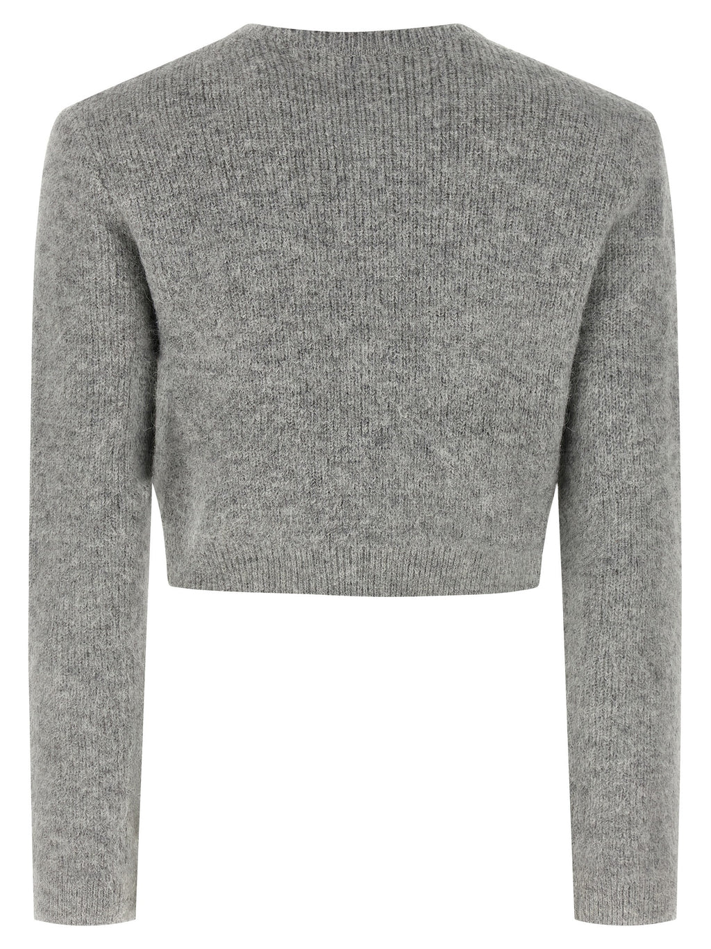 Gray Polyester Cardigan