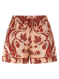 Multicolor Silk Bermuda Shorts