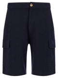 Blue Cotton Bermuda Shorts