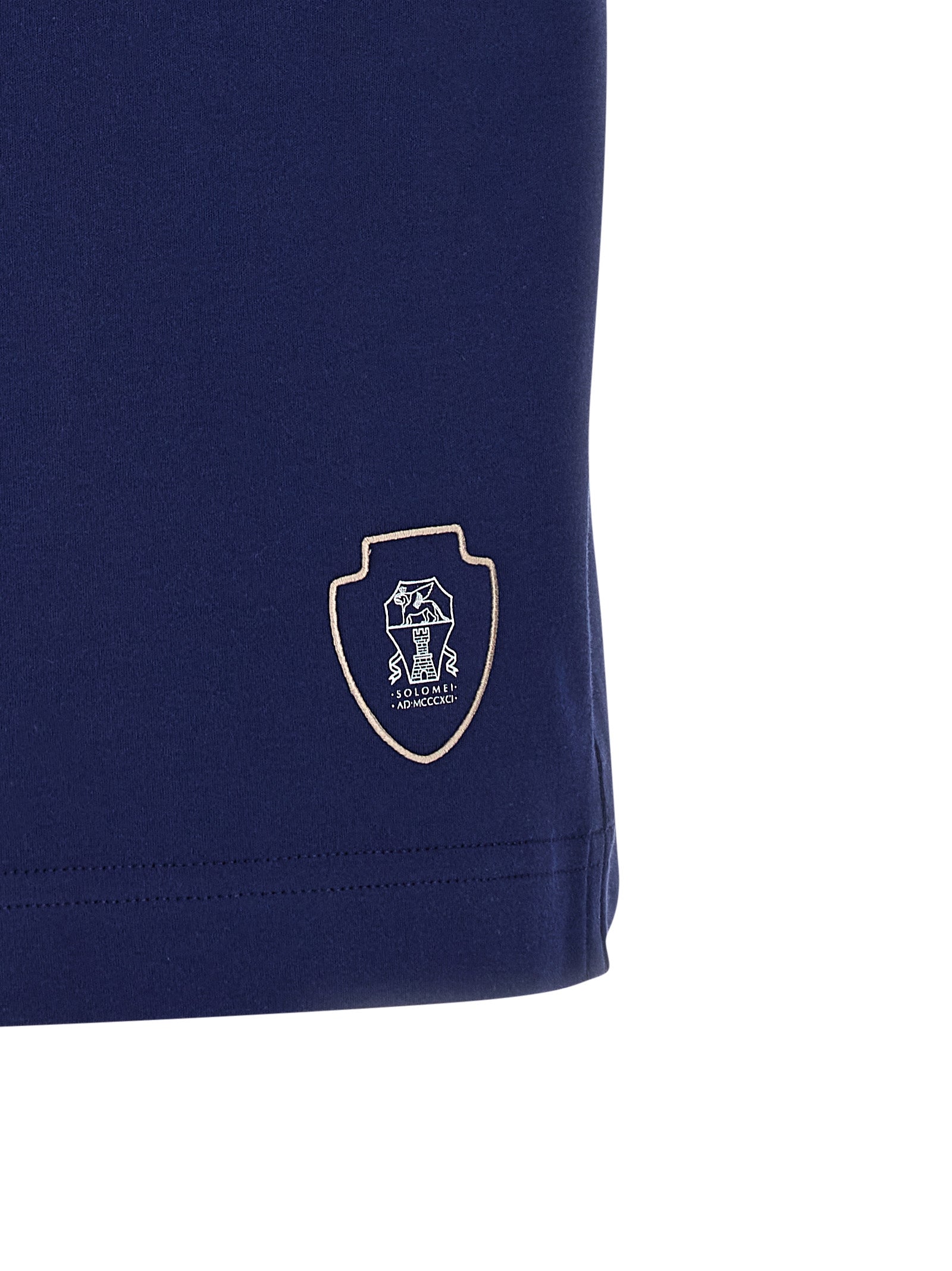 Blue Cotton Bermuda Shorts