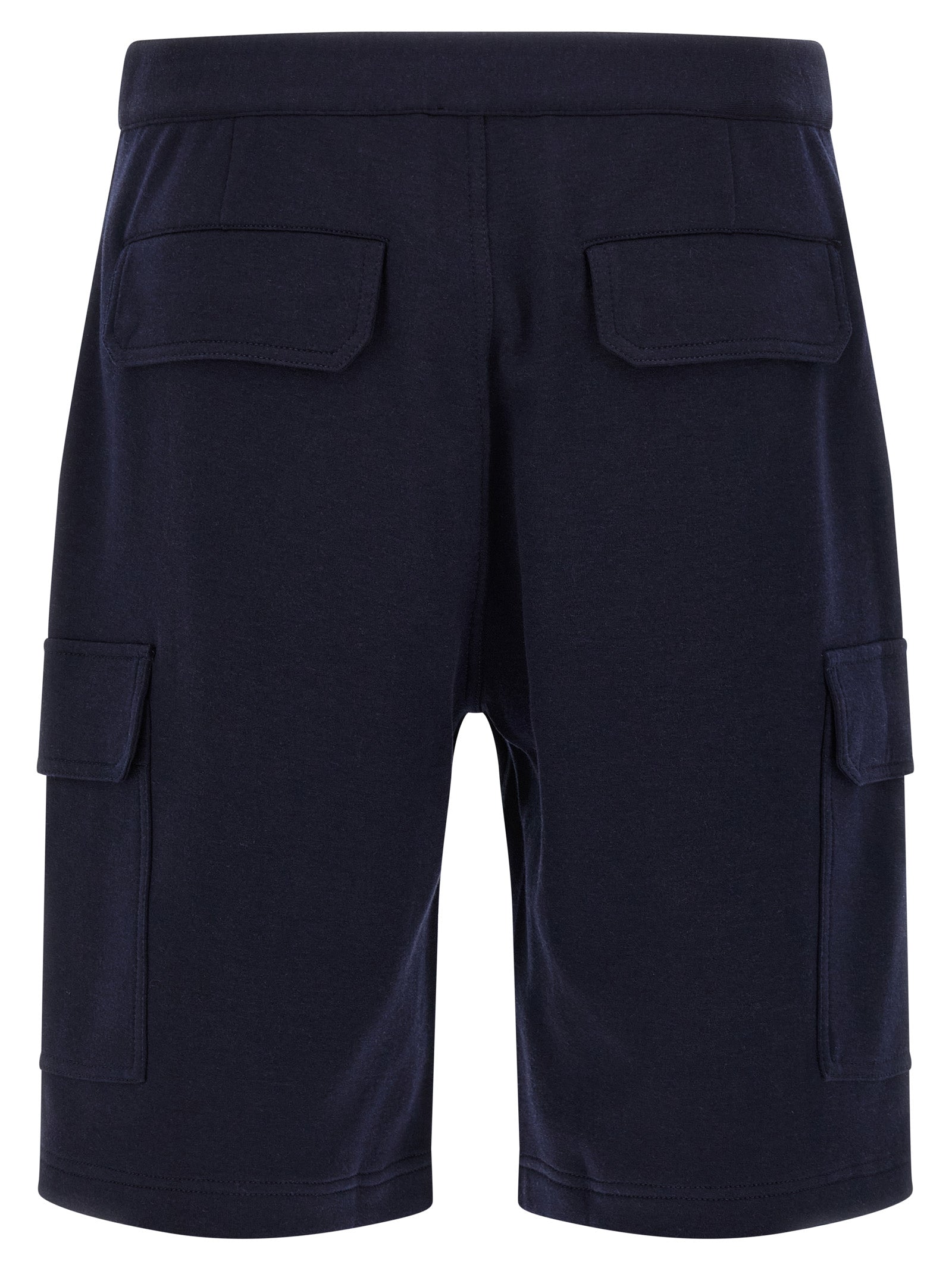Blue Cotton Bermuda Shorts