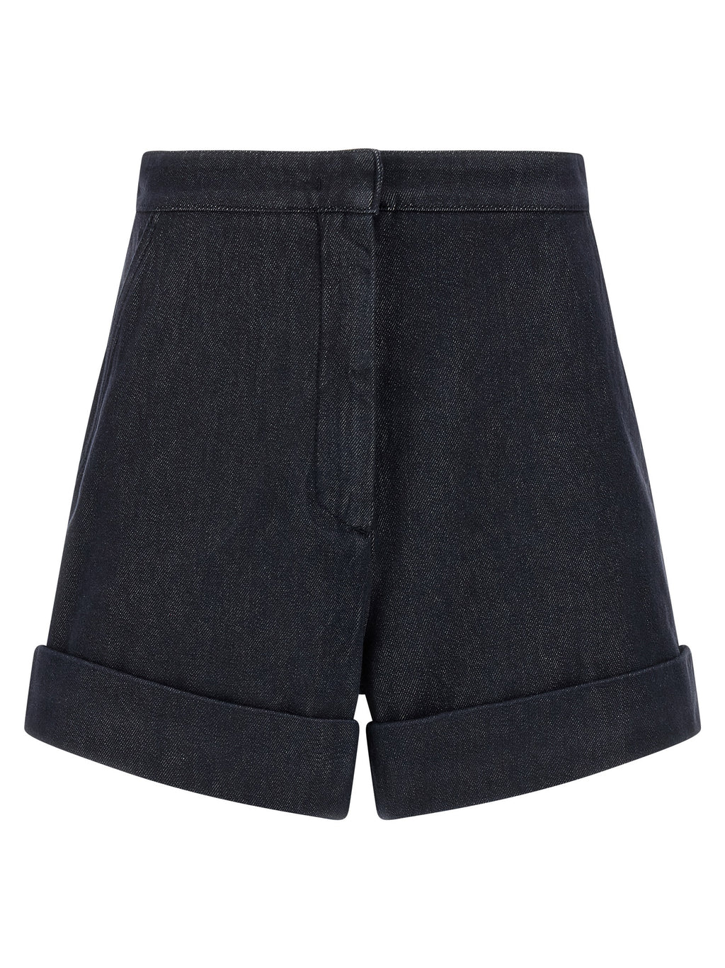 Blue Cotton Bermuda Shorts