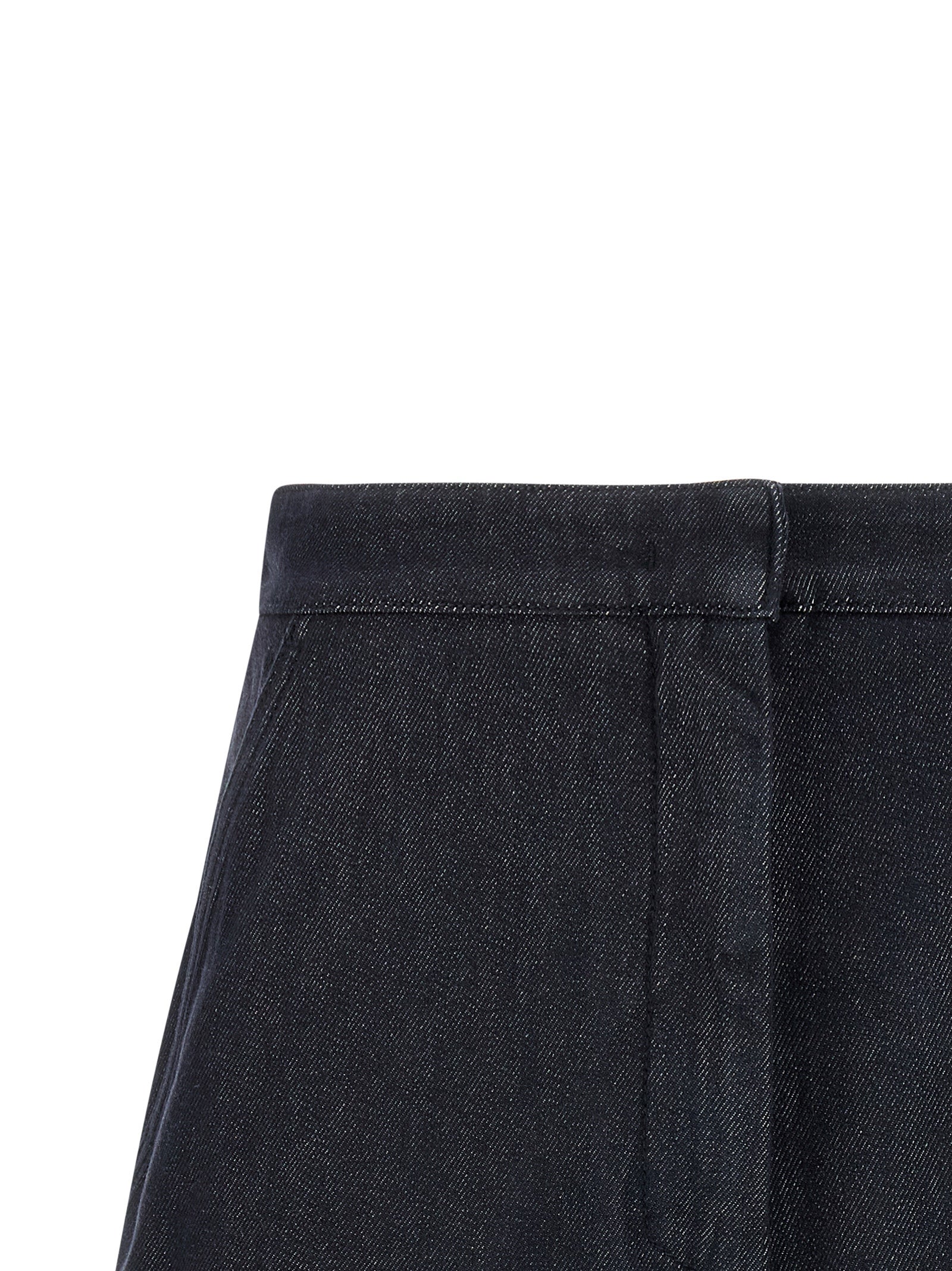 Blue Cotton Bermuda Shorts