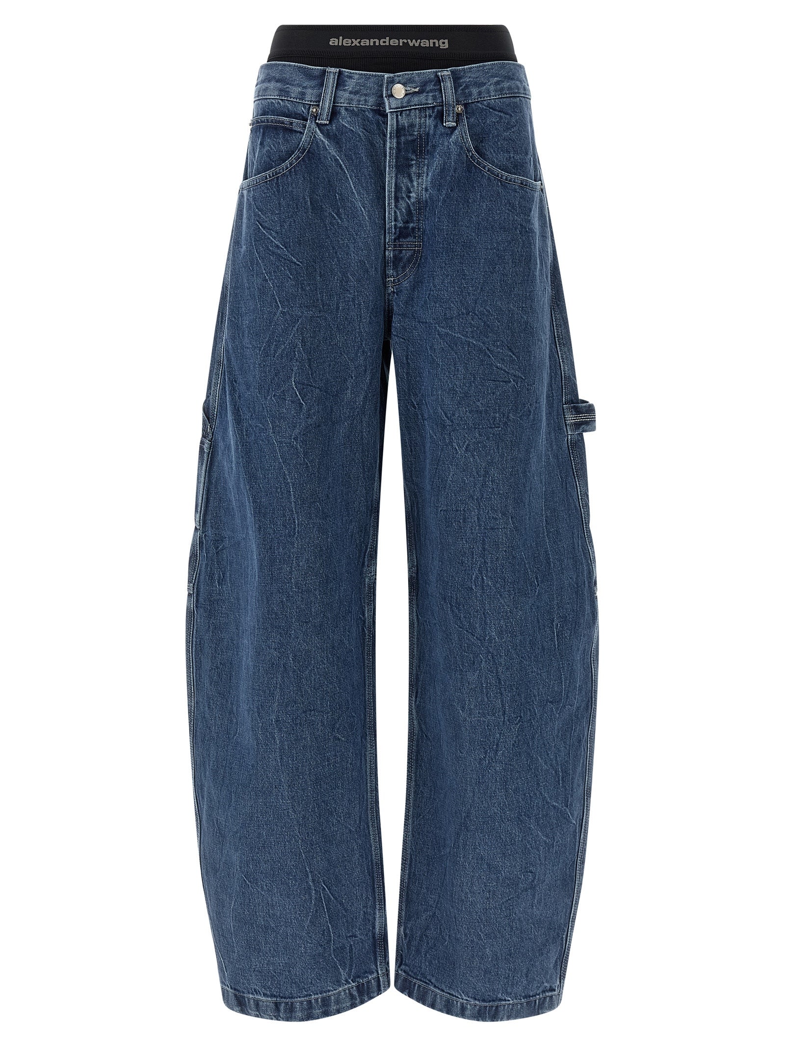 Blue Cotton Relaxed Fit Jeans