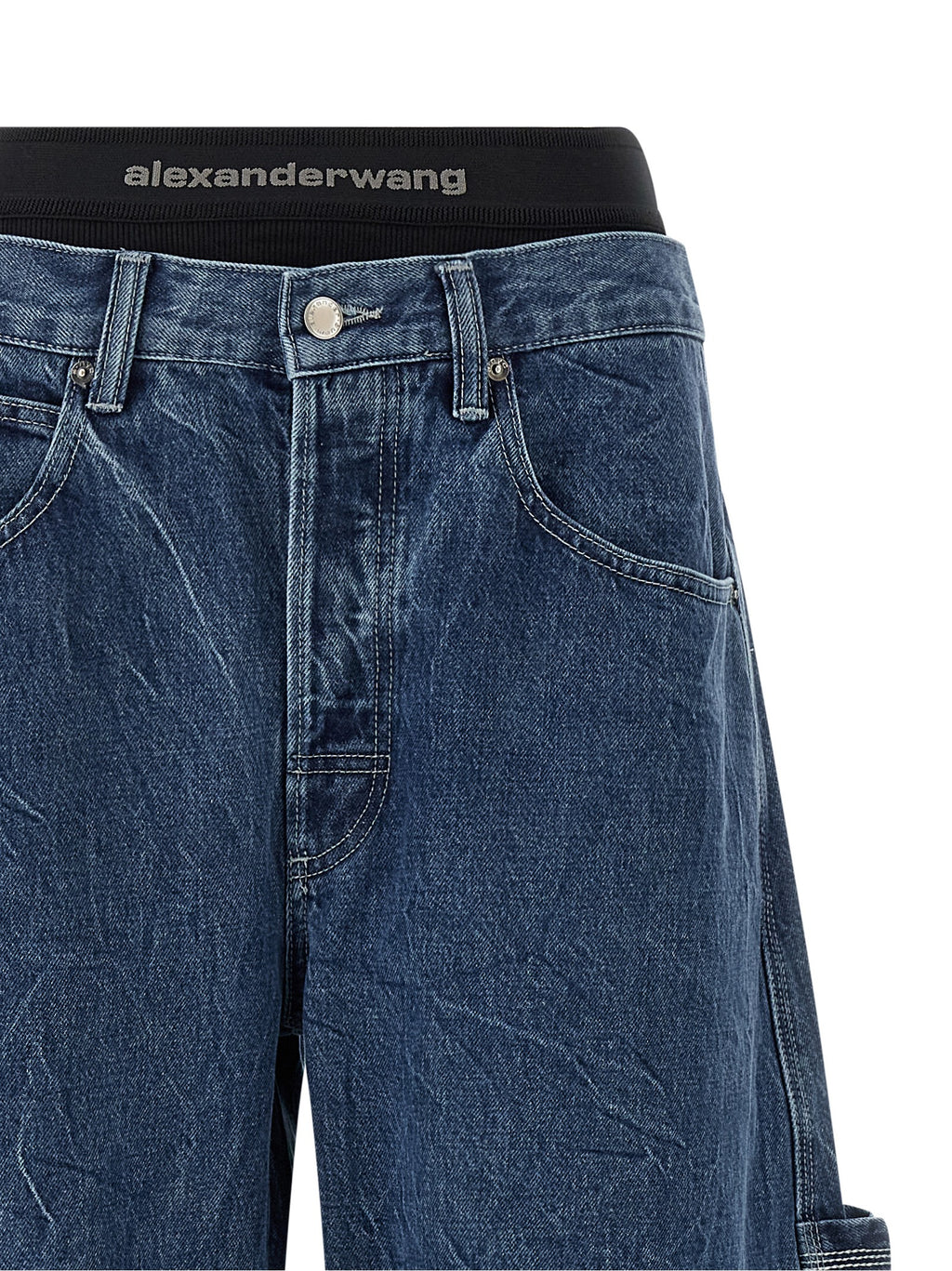Blue Cotton Relaxed Fit Jeans