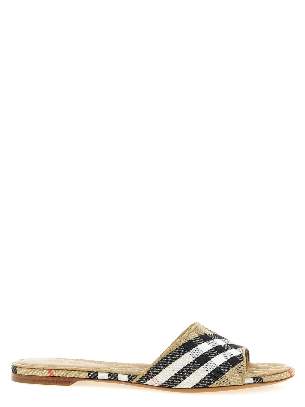 Beige Polyester Slides
