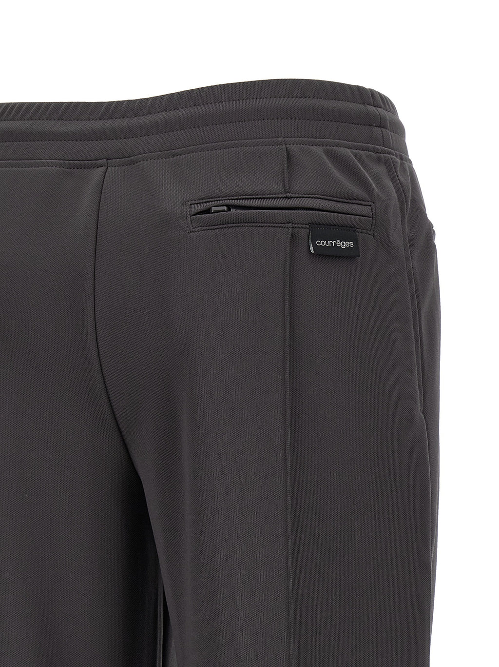 Gray Polyester Joggers (Workout Pants)