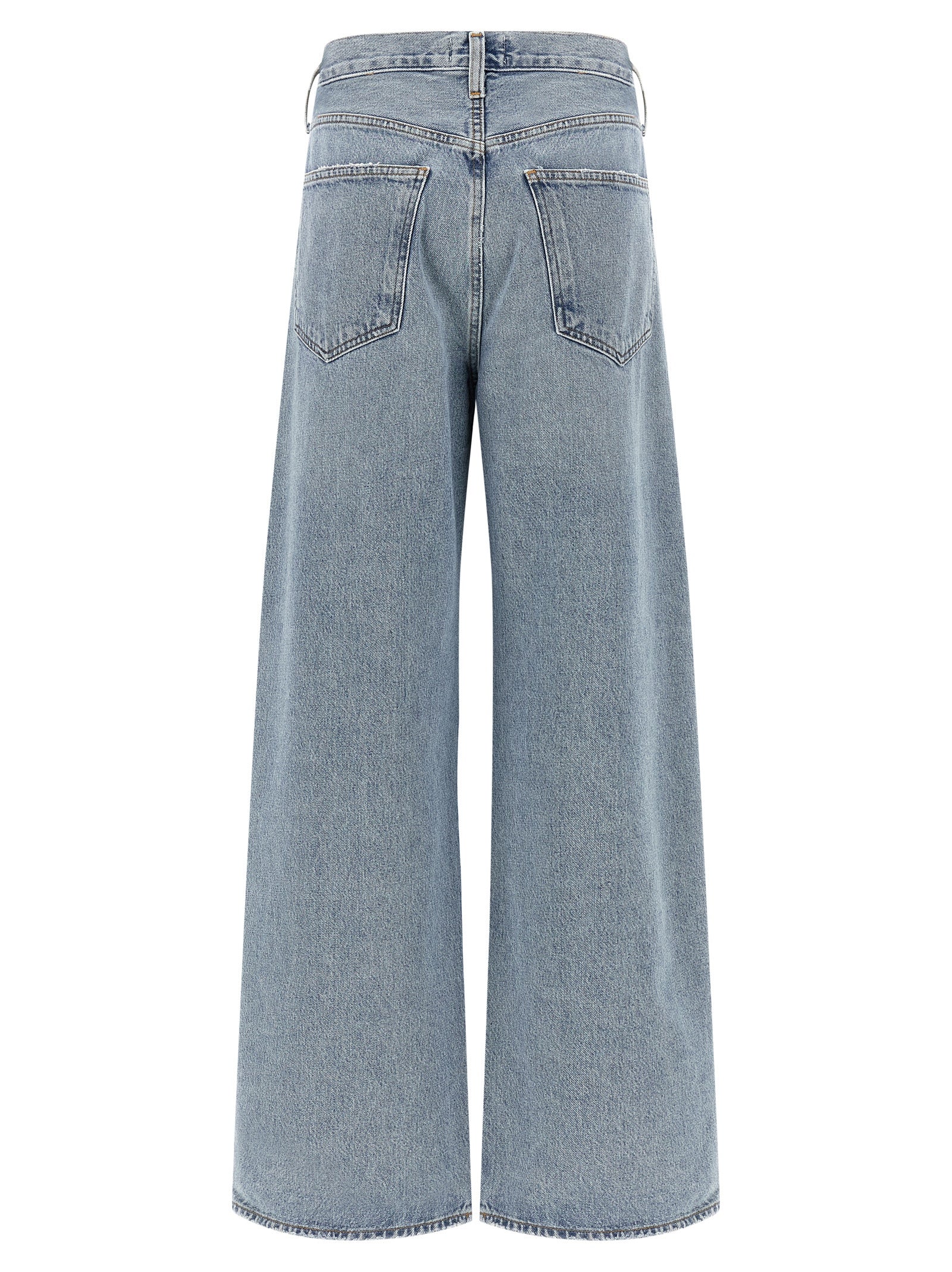 Blue Cotton Tapered Jeans