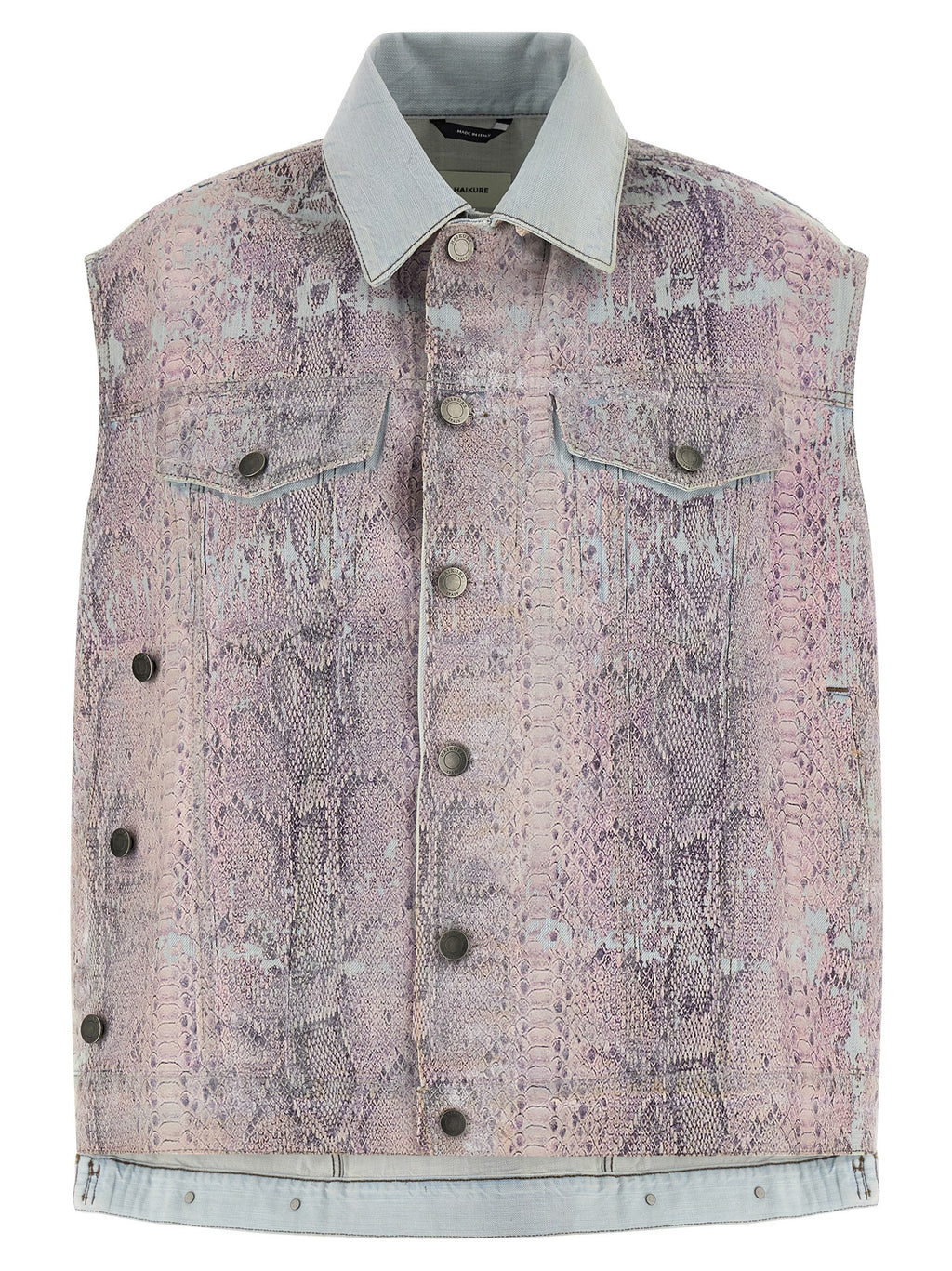 Multicolor Polyester Sleeveless Jacket
