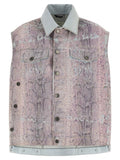 Multicolor Polyester Sleeveless Jacket
