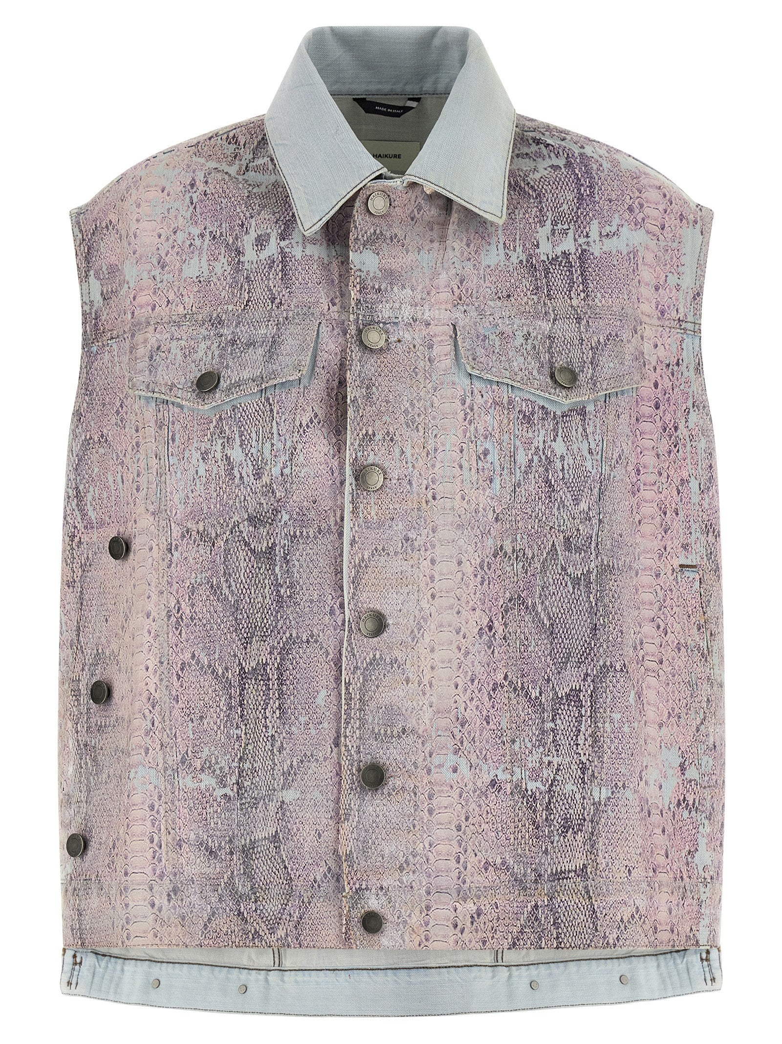 Multicolor Polyester Sleeveless Jacket