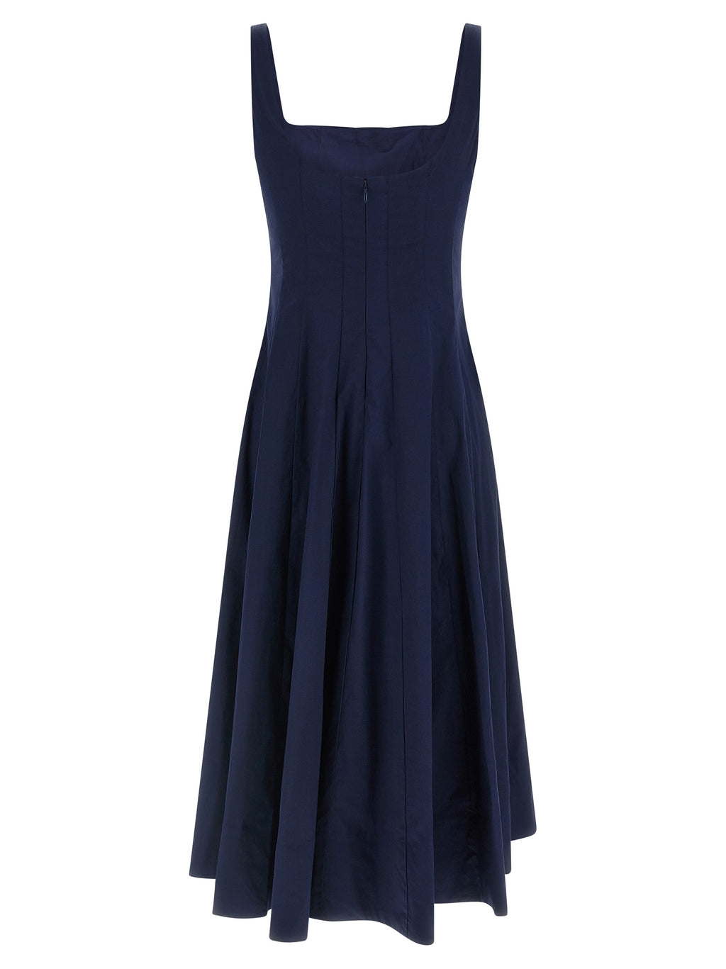 Blue Cotton Midi Dress