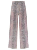 Multicolor Polyester Jeans Denim