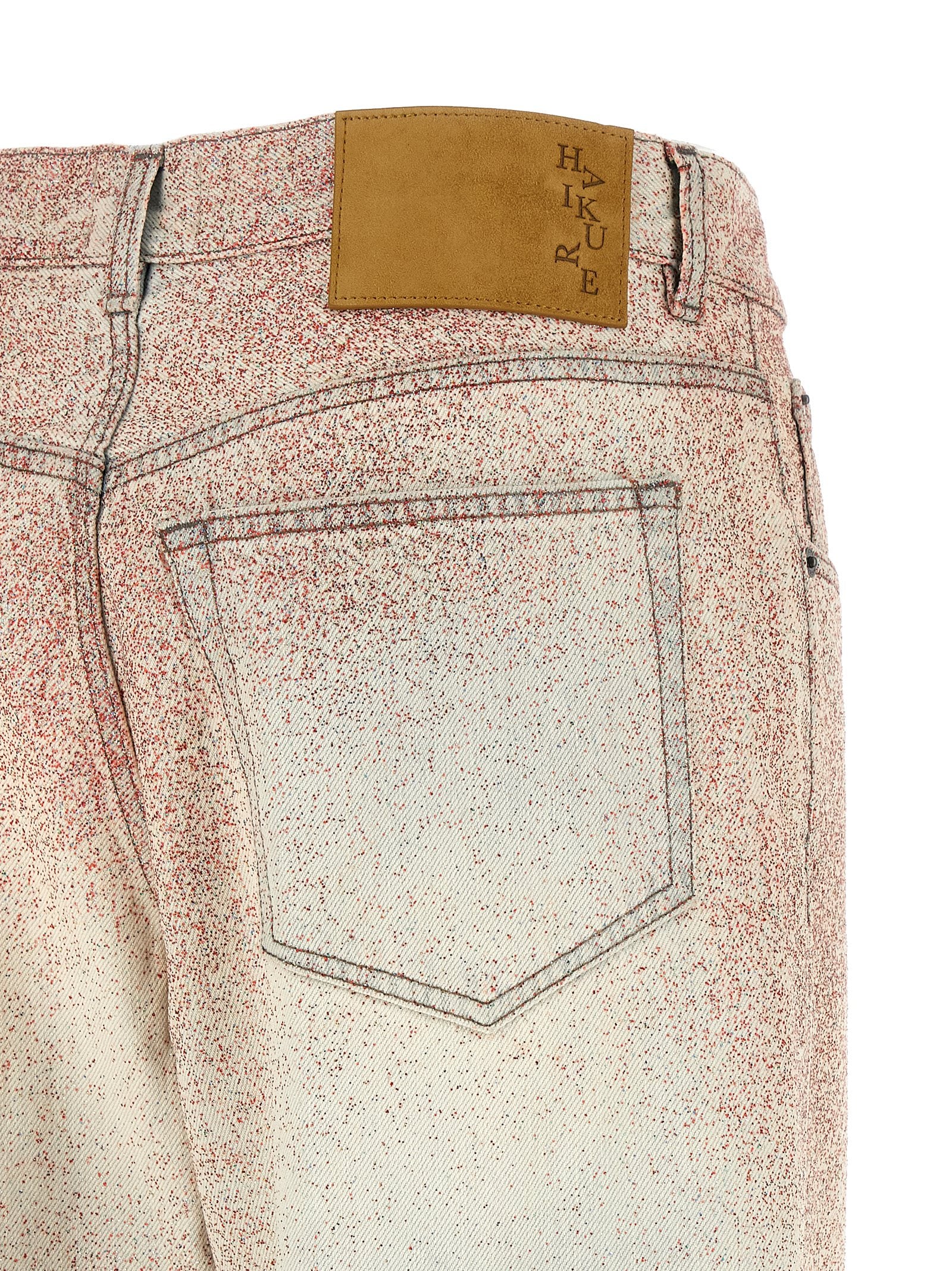Gray Cotton Straight-Leg Jeans