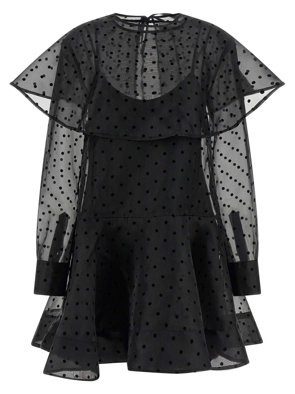 Black Recycled Polyester Short Dress
