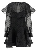 Black Recycled Polyester Short Dress