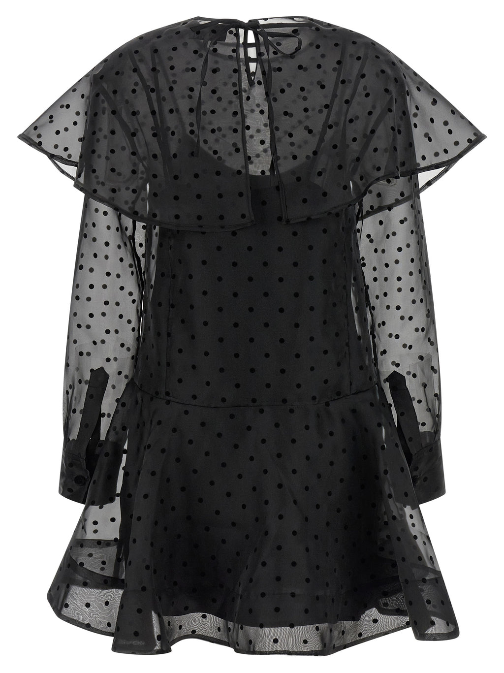 Black Recycled Polyester Short Dress