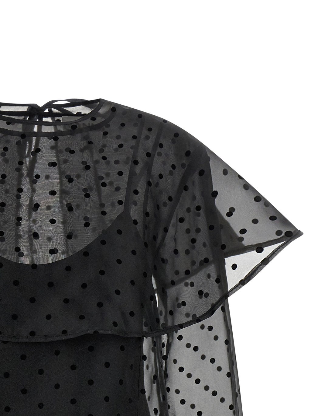 Black Recycled Polyester Short Dress