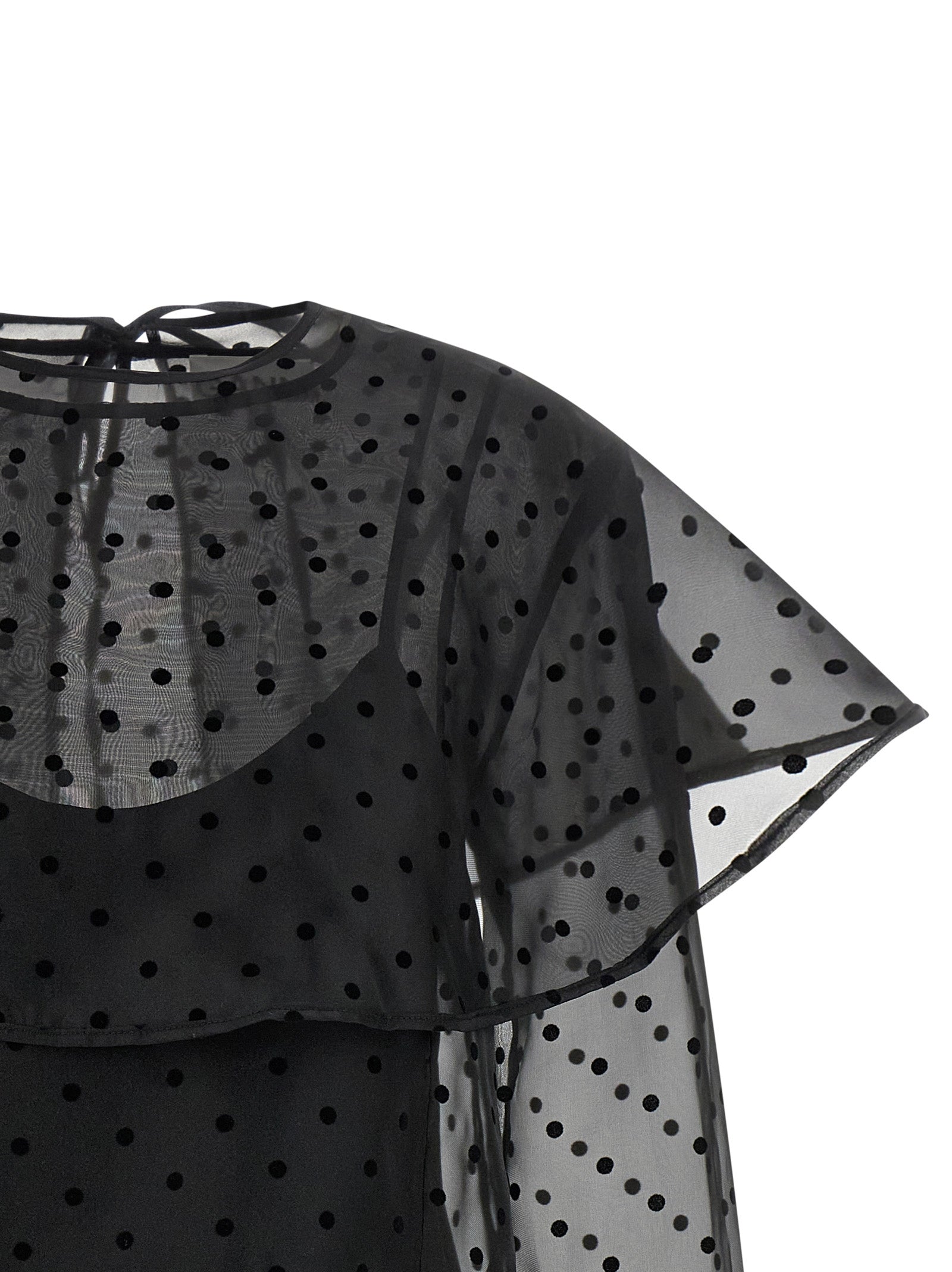 Black Recycled Polyester Short Dress