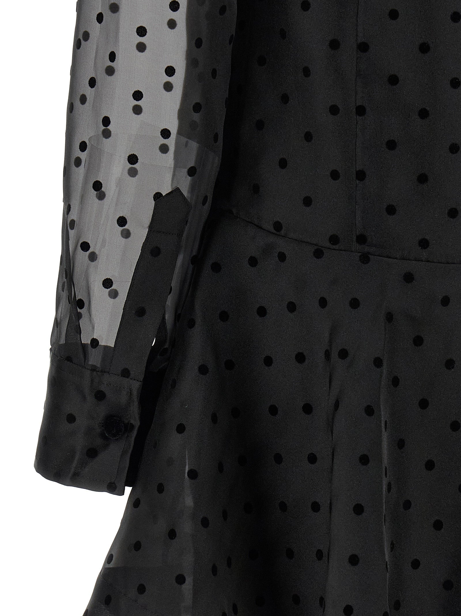 Black Recycled Polyester Short Dress