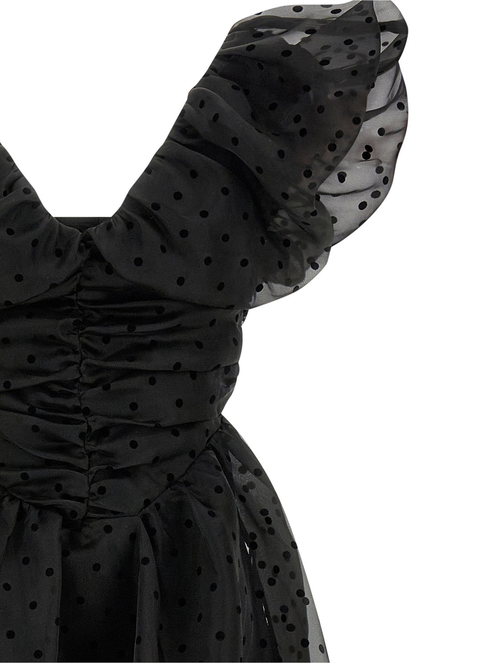 Black Recycled Polyester Midi Dress