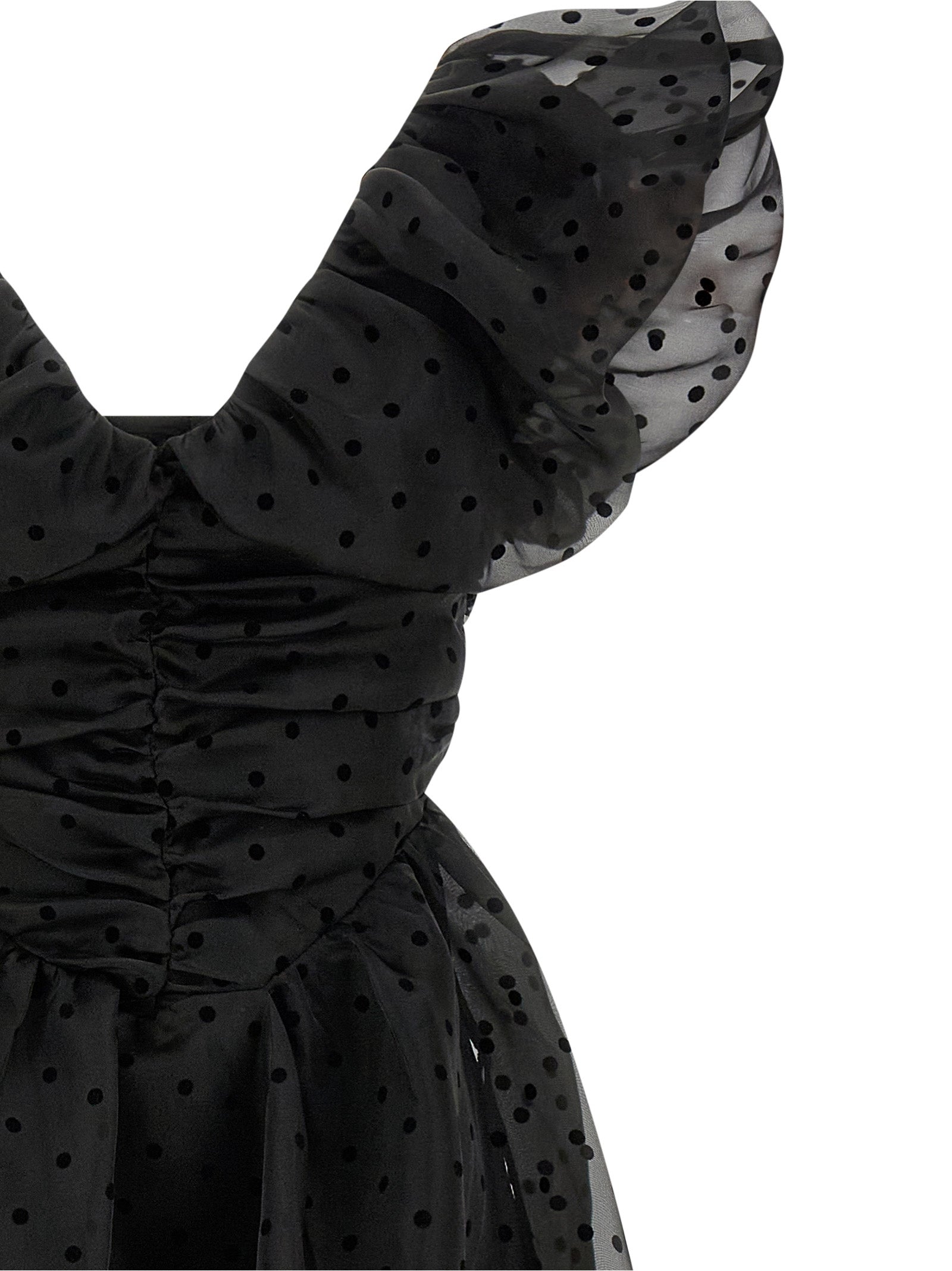 Black Recycled Polyester Midi Dress