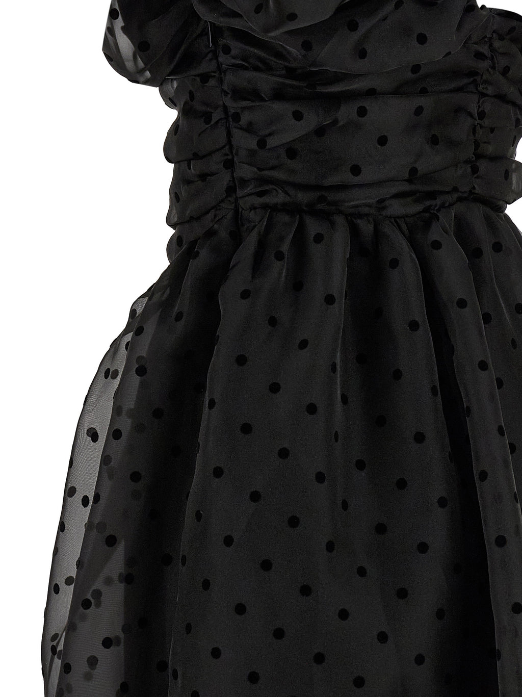 Black Recycled Polyester Midi Dress