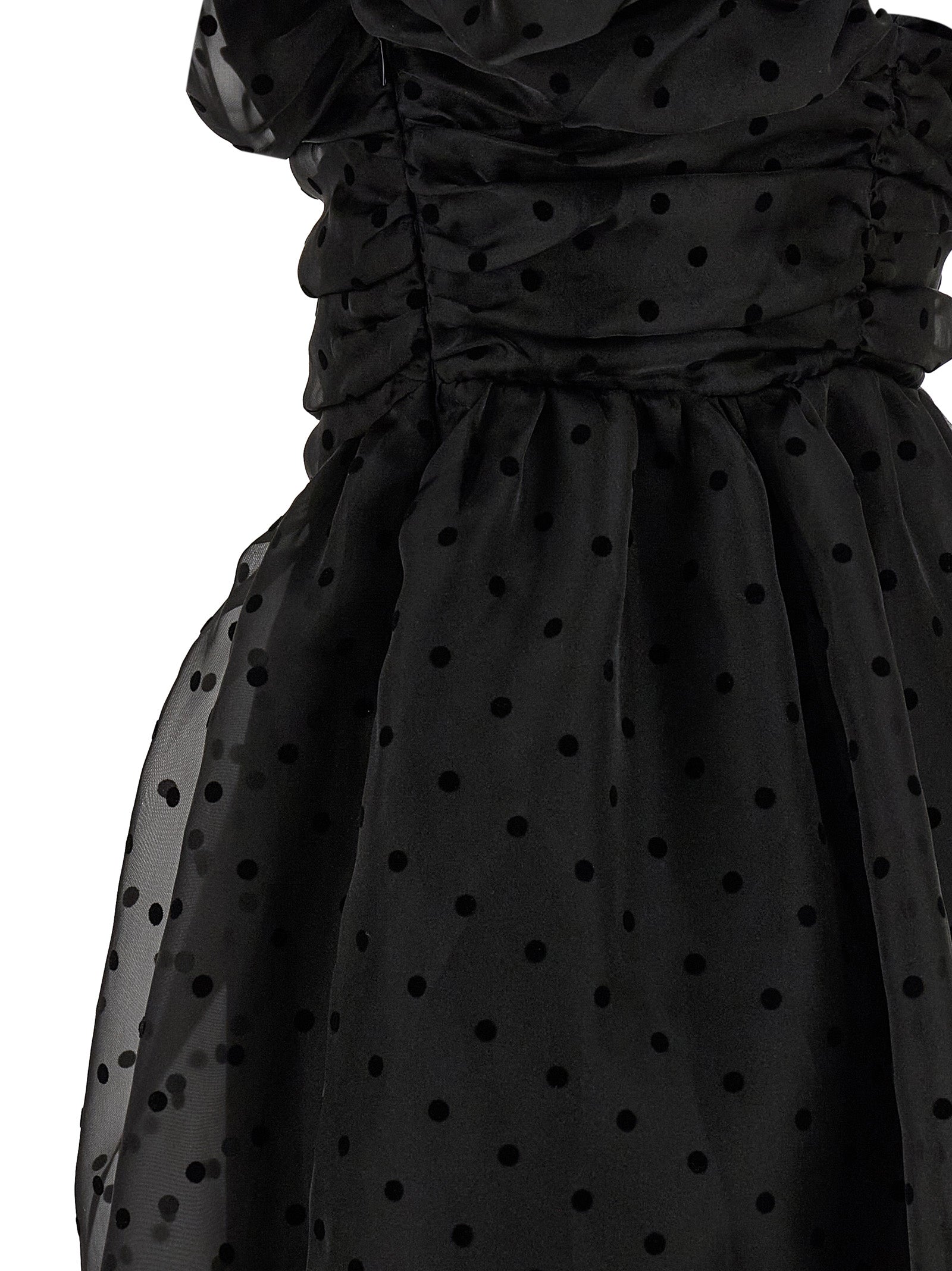 Black Recycled Polyester Midi Dress