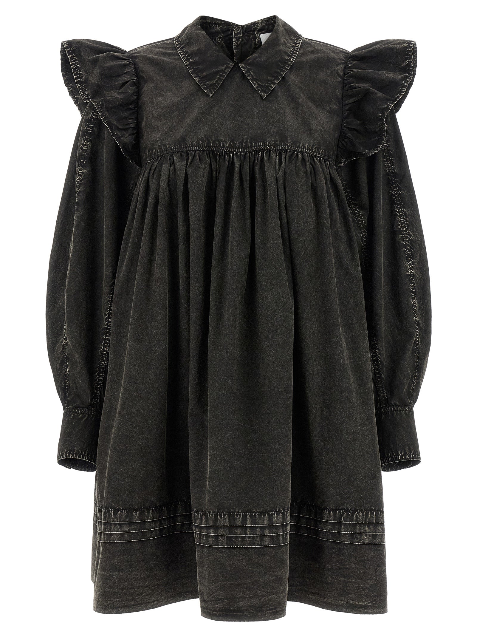 Black Organic Cotton Short Dress