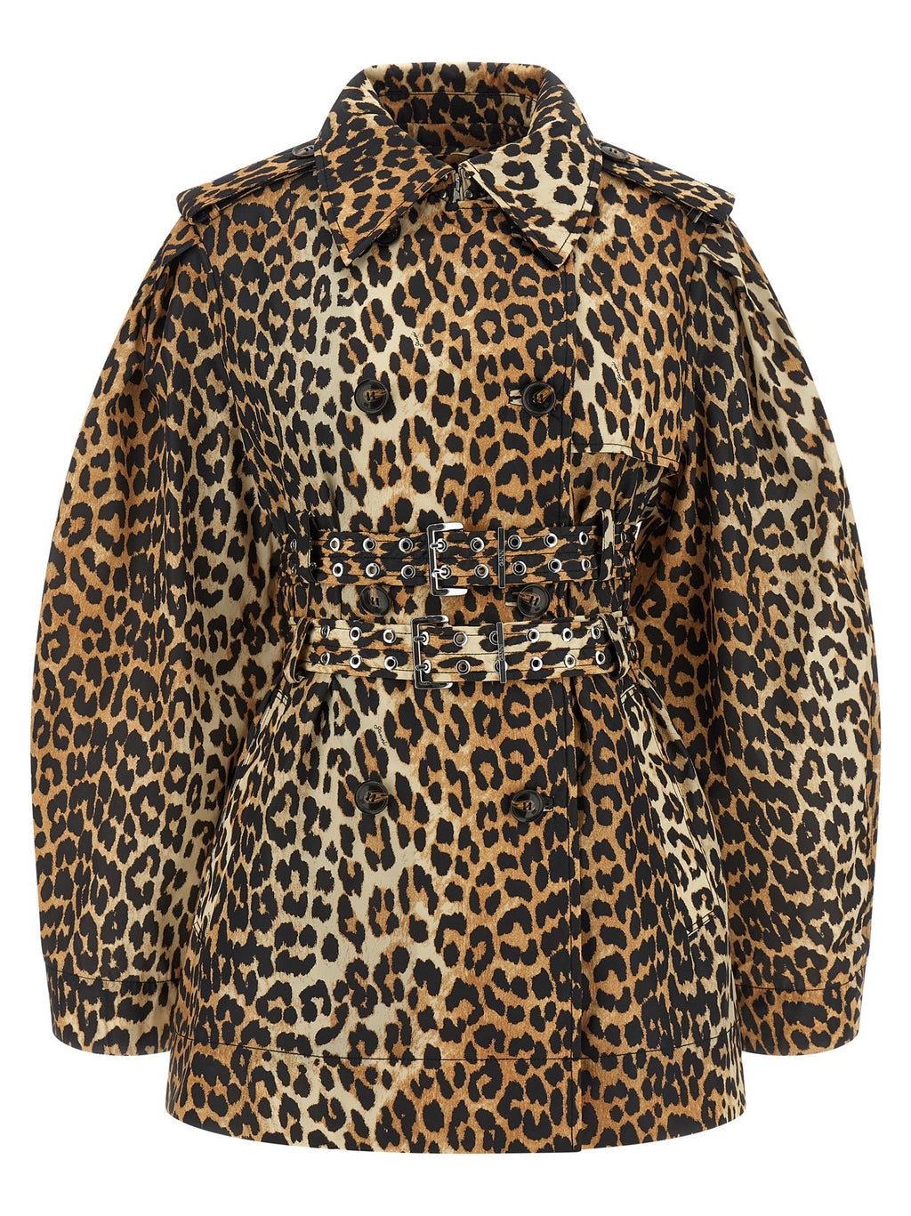 Brown Recycled Polyamide Coat