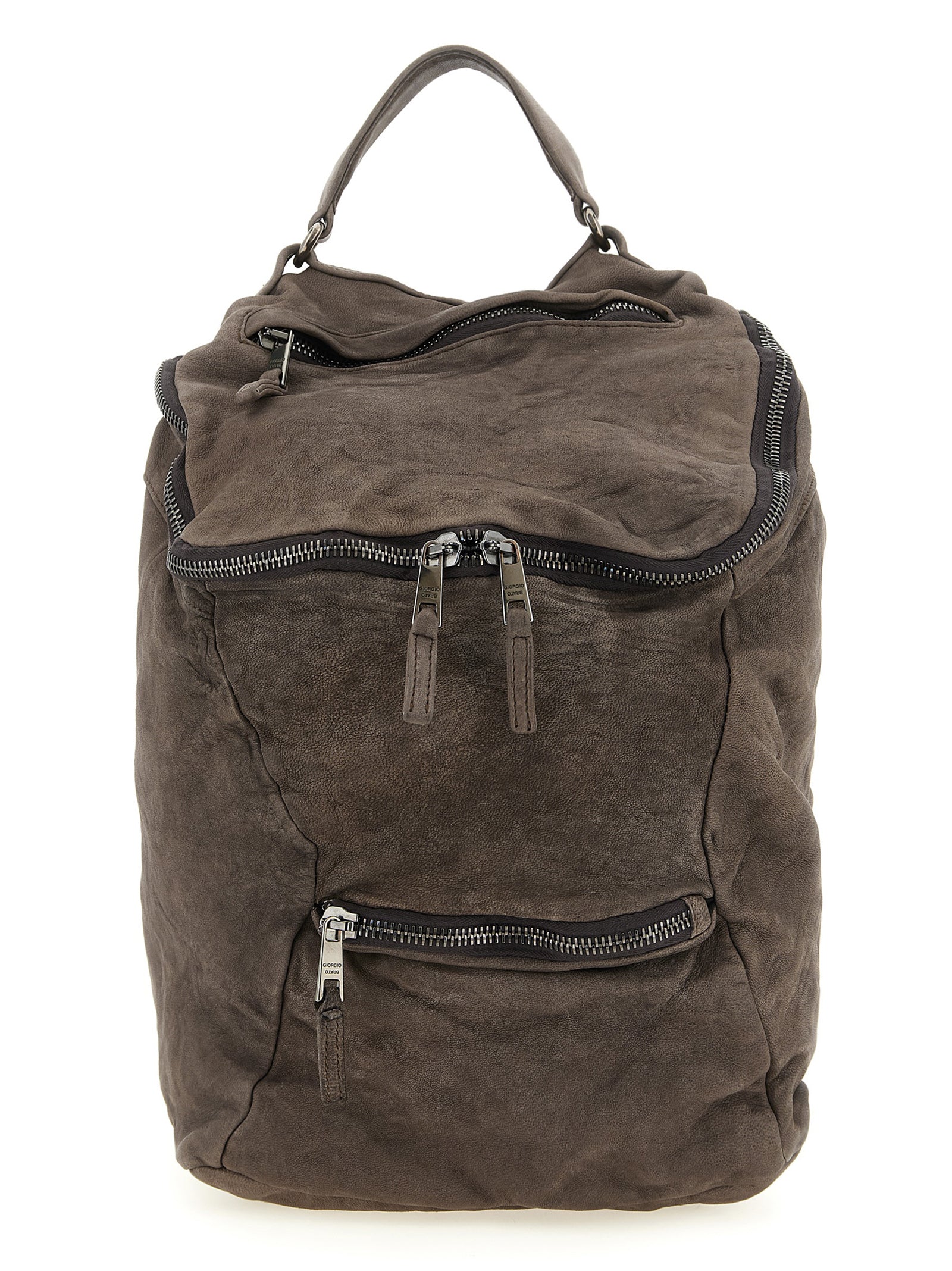 Brown Lamb Leather Backpack