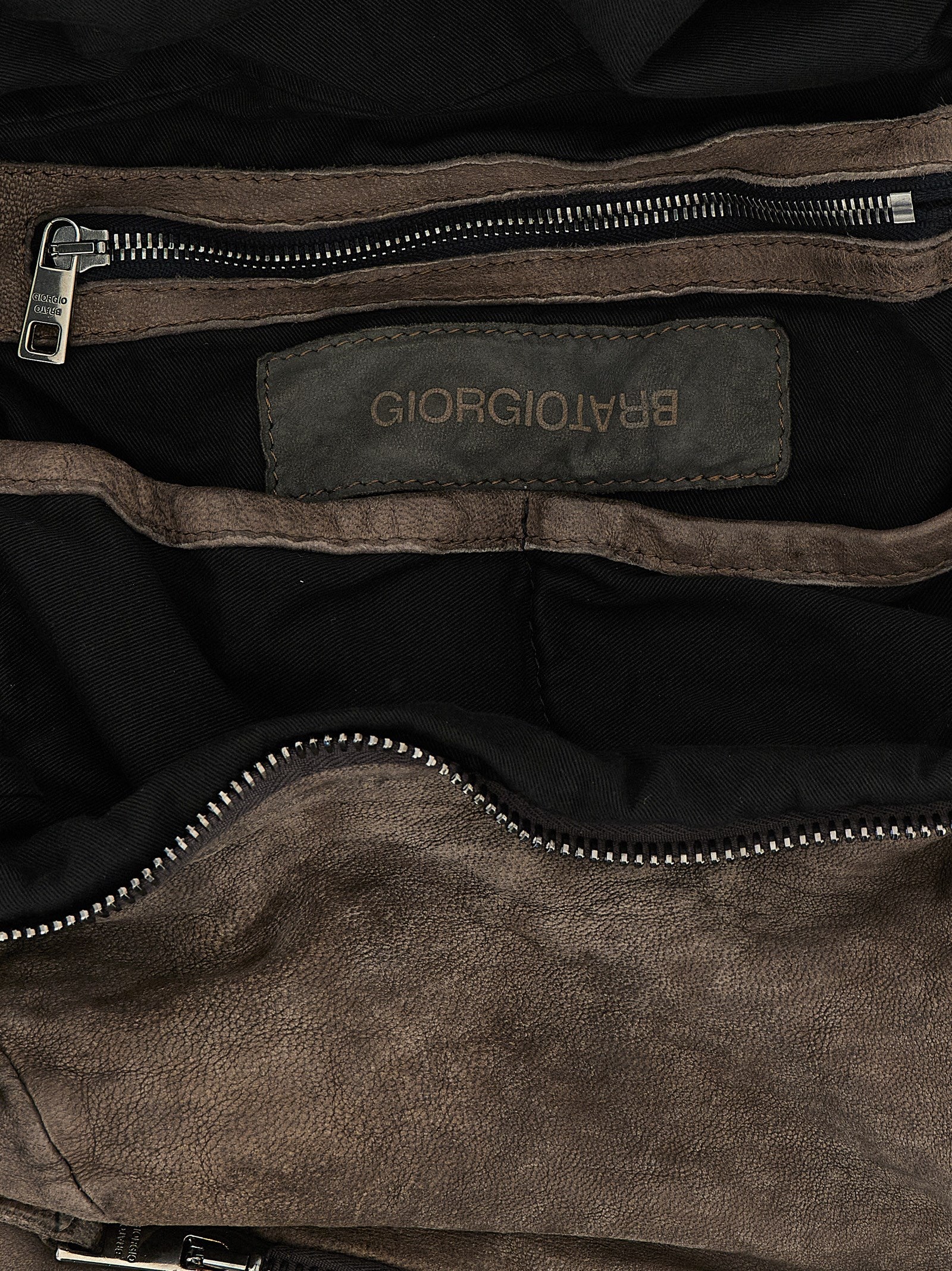 Brown Lamb Leather Backpack