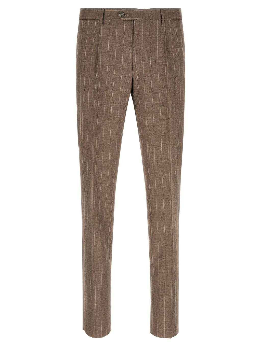 Brown Virgin Wool Two-Piece Suit