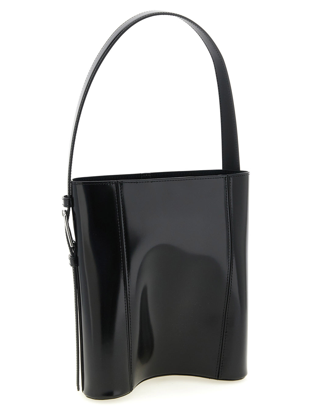 Black Cowhide Shoulder Bag