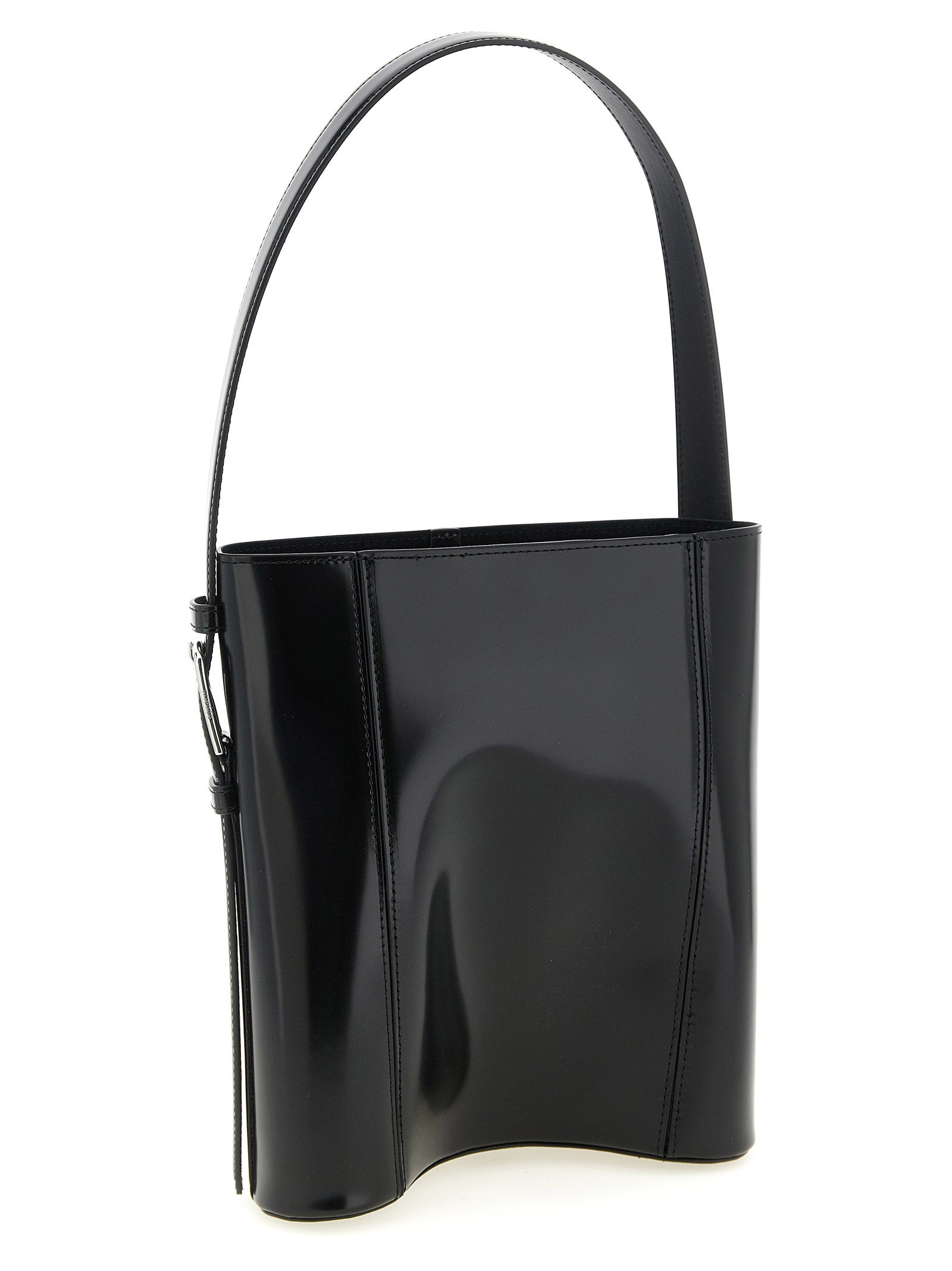 Black Cowhide Shoulder Bag
