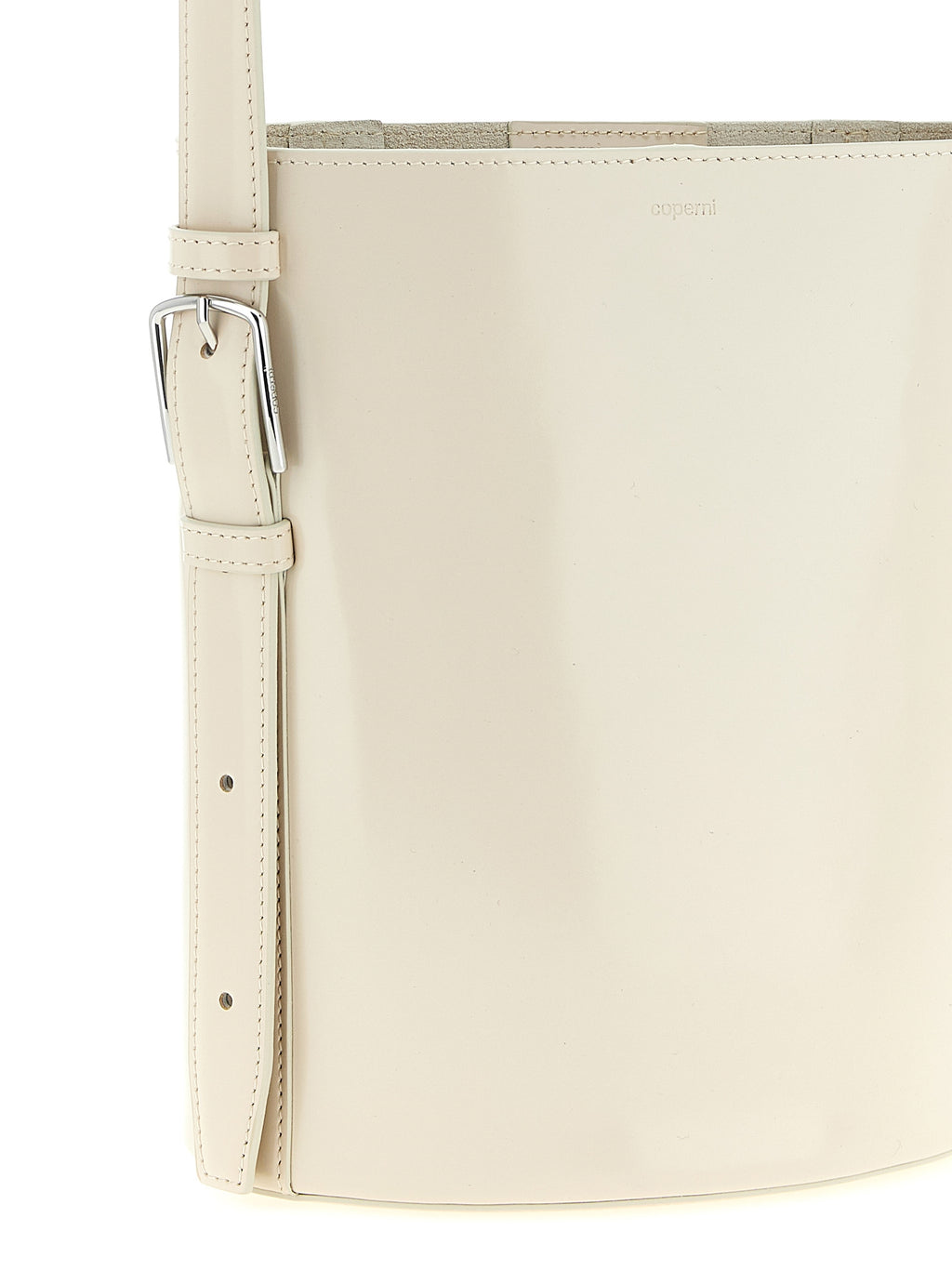 Beige Cowhide Shoulder Bag