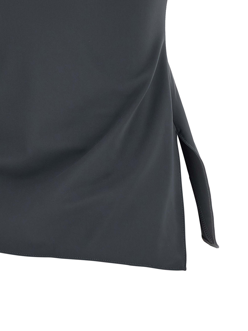 Gray Polyamide Tank Tops