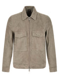 Gray Lamb Leather Leather Jacket