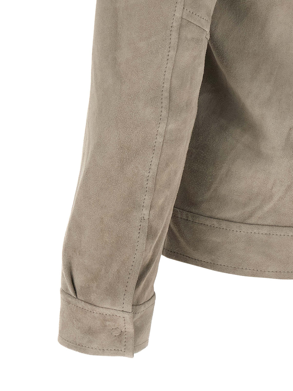 Gray Lamb Leather Leather Jacket