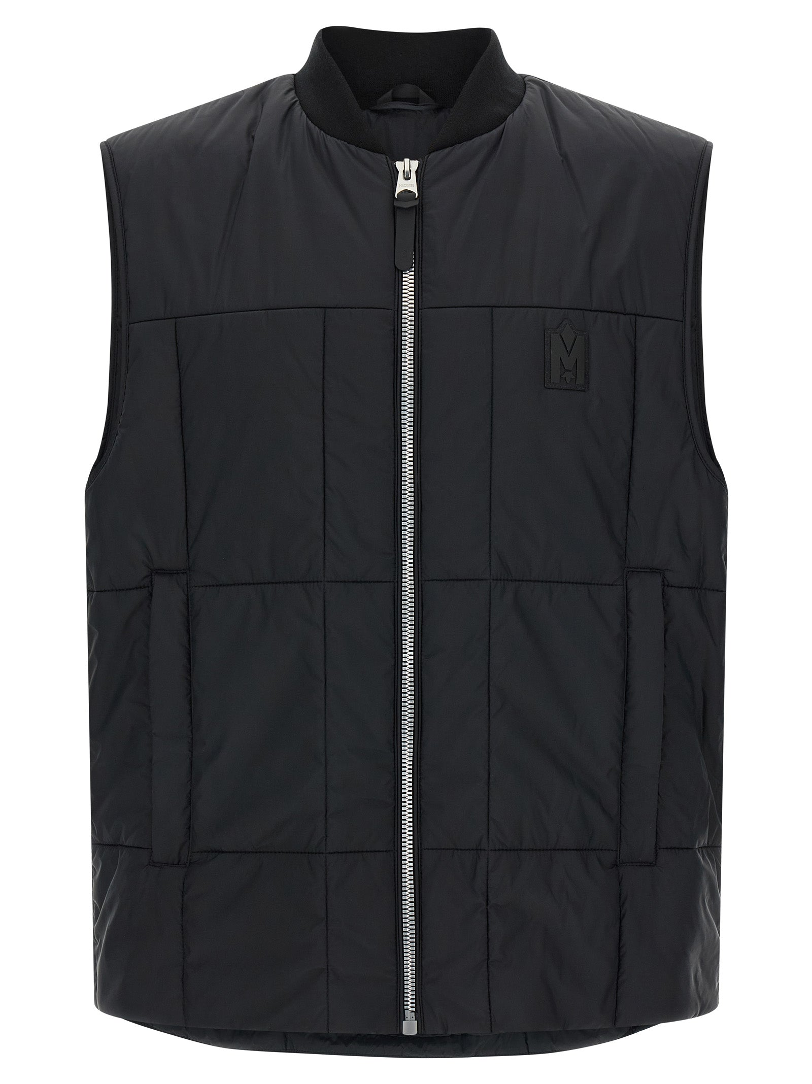 Black Nylon Sleeveless Jacket